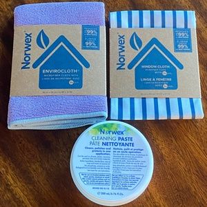 Norwex bundle (cleaning paste, envirocloth, window cloth)